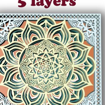 Intra απο ξύλο plywood Χρώμα wenge 3mm-4mm πάχος - Κορνίζα Mandala . 5 στρώσεις Δίασταση 30x30 cm INTRAFABR-85823417 - Image 6