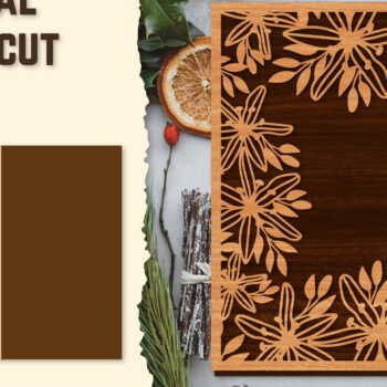 Intra απο ξύλο plywood  Χρώμα wenge 3mm-4mm πάχος - Πακέτα φωτογραφιών Floral Lasercut BNDLES Δίασταση 20x20 cm INTRAFABR-108479604 - Image 5