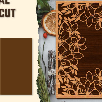 Intra απο ξύλο plywood  Χρώμα wenge 3mm-4mm πάχος - Πακέτα φωτογραφιών Floral Lasercut BNDLES Δίασταση 20x20 cm INTRAFABR-39686949 - Image 12