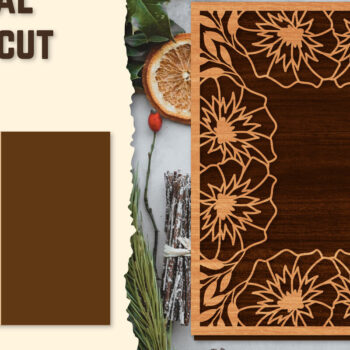 Intra απο ξύλο plywood  Χρώμα wenge 3mm-4mm πάχος - Πακέτα φωτογραφιών Floral Lasercut BNDLES Δίασταση 20x20 cm INTRAFABR-39686949 - Image 16