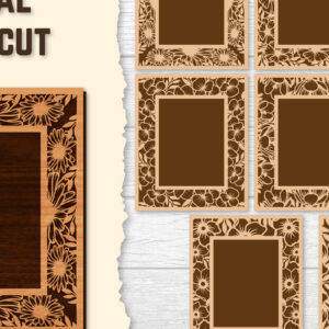 Intra απο ξύλο plywood  Χρώμα wenge 3mm-4mm πάχος - Πακέτα φωτογραφιών Floral Lasercut BNDLES Δίασταση 20x20 cm INTRAFABR-76216244