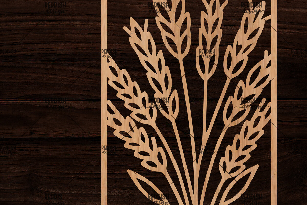 Intra απο ξύλο plywood  Χρώμα wenge 3mm-4mm πάχος - Κορνίζα με λουλούδια Δίασταση 20x25 cm INTRAFABR-65083401