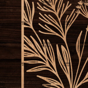 Intra απο ξύλο plywood  Χρώμα wenge 3mm-4mm πάχος - Κορνίζα με λουλούδια Δίασταση 20x25 cm INTRAFABR-88129494