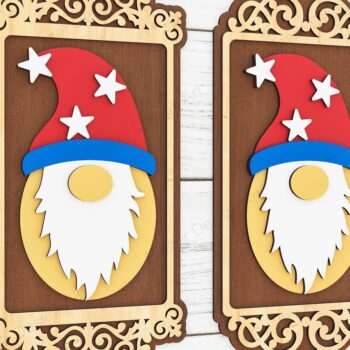 Intra απο ξύλο plywood  Χρώμα wenge 3mm-4mm πάχος - Πλαισιωμένο Christmas Gnome Δίασταση 300x300 cm INTRAFABR-64274359 - Image 2