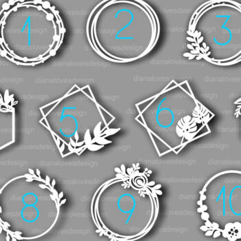 Intra απο ξύλο plywood  Χρώμα wenge 3mm-4mm πάχος - Frames Bundle , Cake Topper Δίασταση 20x25 cm INTRAFABR-64274666 - Image 4