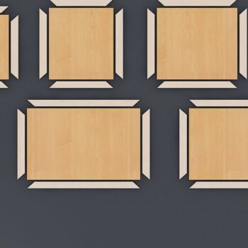 Intra απο ξύλο plywood  Χρώμα wenge 3mm-4mm πάχος - Frames Laser Cut Files Pic Frame 039 Δίασταση 20x25 cm INTRAFABR-85365499 - Image 2