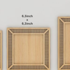 Intra απο ξύλο plywood  Χρώμα wenge 3mm-4mm πάχος - Αρχεία μοτίβων καρέ Rattan Δίασταση 30x20 cm INTRAFABR-85685979