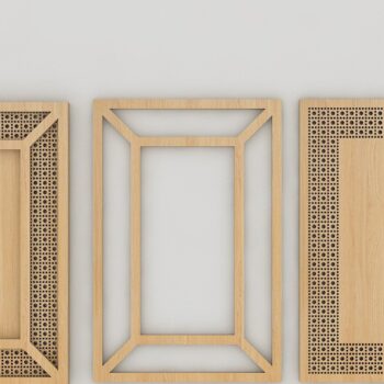 Intra απο ξύλο plywood  Χρώμα wenge 3mm-4mm πάχος - Αρχεία μοτίβων καρέ Rattan Δίασταση 30x20 cm INTRAFABR-85685979 - Image 3