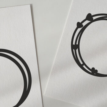 Intra απο ξύλο plywood  Χρώμα wenge 3mm-4mm πάχος - Πακέτο Frames, Circle Frames Δίασταση 20x25 cm INTRAFABR-84761385 - Image 5