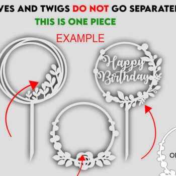 Intra απο ξύλο plywood  Χρώμα wenge 3mm-4mm πάχος - Πακέτο Frames, Circle Frames Δίασταση 20x25 cm INTRAFABR-84761385 - Image 6