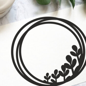 Intra απο ξύλο plywood  Χρώμα wenge 3mm-4mm πάχος - Κορνίζες Bundle, Leaf Frame Wreath Δίασταση 20x25 cm INTRAFABR-88586585 - Image 2