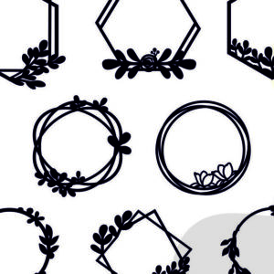 Intra απο ξύλο plywood  Χρώμα wenge 3mm-4mm πάχος - Κορνίζες Bundle, Leaf Frame Wreath Δίασταση 20x25 cm INTRAFABR-84761519