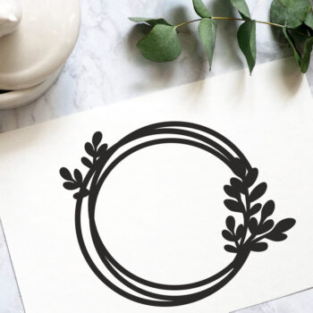 Intra απο ξύλο plywood  Χρώμα wenge 3mm-4mm πάχος - Κορνίζες Bundle, Leaf Frame Wreath Δίασταση 20x25 cm INTRAFABR-84761519 - Image 2