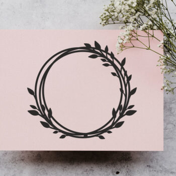 Intra απο ξύλο plywood  Χρώμα wenge 3mm-4mm πάχος - Κορνίζες Bundle, Leaf Frame Wreath Δίασταση 20x25 cm INTRAFABR-84761519 - Image 4