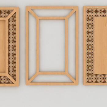 Intra απο ξύλο plywood  Χρώμα wenge 3mm-4mm πάχος - Πακέτα Cane Sign Backer Bundle 239 Δίασταση 30x20 cm INTRAFABR-84683265 - Image 3