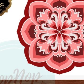 Intra απο ξύλο plywood  Χρώμα wenge 3mm-4mm πάχος - Δωρεάν Sweet Mandala 3D Δίασταση 3x3 cm INTRAFABR-86007401 - Image 1