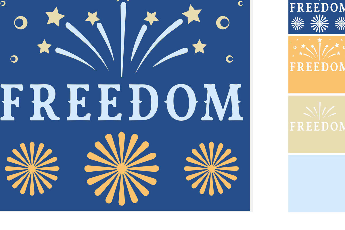 Intra απο ξύλο plywood  Χρώμα wenge 3mm-4mm πάχος - Freedom - 3D 4th of July Paper Cut Δίασταση 30x40 cm INTRAFABR-86007463