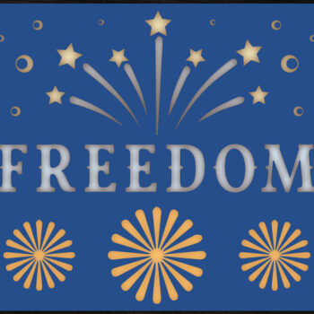 Intra απο ξύλο plywood  Χρώμα wenge 3mm-4mm πάχος - Freedom - 3D 4th of July Paper Cut Δίασταση 30x40 cm INTRAFABR-86007463 - Image 2