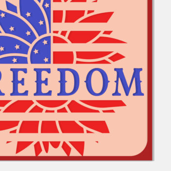 Intra απο ξύλο plywood  Χρώμα wenge 3mm-4mm πάχος - Freedom - 4 Ιουλίου Paper Cut Δίασταση 30x40 cm INTRAFABR-86214633 - Image 1