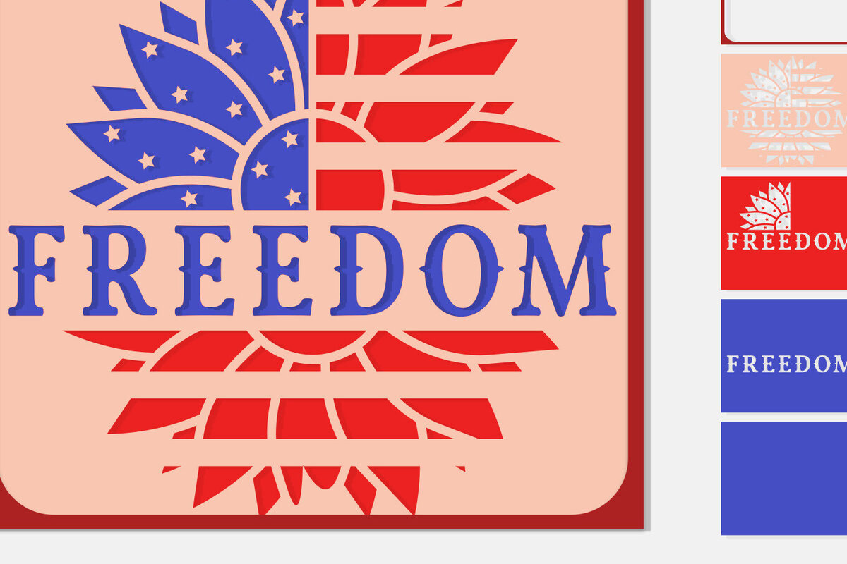 Intra απο ξύλο plywood  Χρώμα wenge 3mm-4mm πάχος - Freedom - 4 Ιουλίου Paper Cut Δίασταση 30x40 cm INTRAFABR-86214633