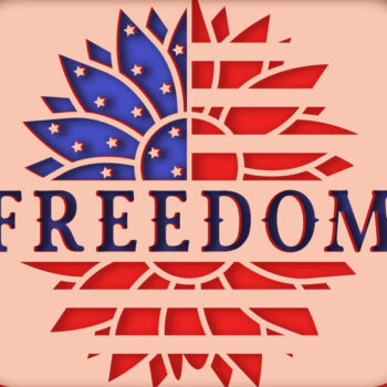 Intra απο ξύλο plywood  Χρώμα wenge 3mm-4mm πάχος - Freedom - 4 Ιουλίου Paper Cut Δίασταση 30x40 cm INTRAFABR-86214633 - Image 2