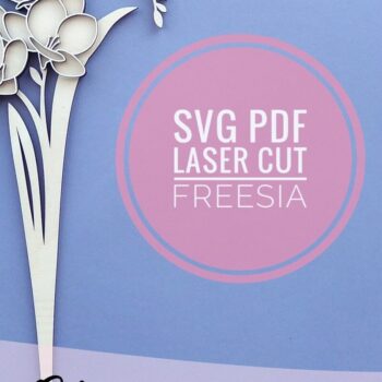 Intra απο ξύλο plywood  Χρώμα wenge 3mm-4mm πάχος - Freesia Flower Δίασταση 20x20 cm INTRAFABR-86214676 - Image 1