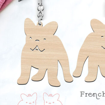 Intra απο ξύλο plywood  Χρώμα wenge 3mm-4mm πάχος - Γαλλικά σκουλαρίκια σκυλιών μπουλντόγκ με Δίασταση 900x900 cm INTRAFABR-86214688 - Image 1