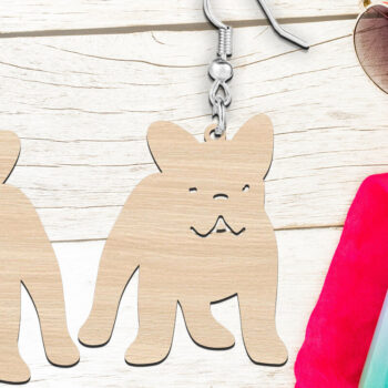 Intra απο ξύλο plywood  Χρώμα wenge 3mm-4mm πάχος - Γαλλικά σκουλαρίκια σκυλιών μπουλντόγκ με Δίασταση 900x900 cm INTRAFABR-86214688 - Image 2