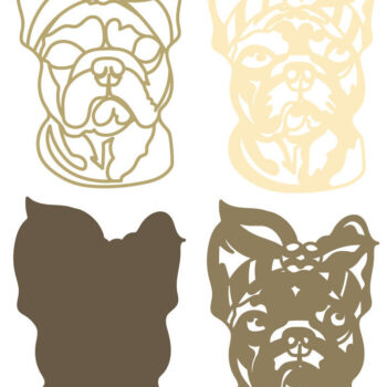 Intra απο ξύλο plywood  Χρώμα wenge 3mm-4mm πάχος - French Bulldog Multilayer /Vector Dog Δίασταση 30x20 cm INTRAFABR-86214710 - Image 2