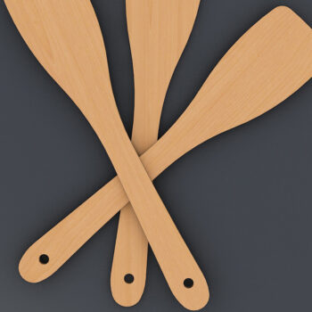 Intra απο ξύλο plywood  Χρώμα wenge 3mm-4mm πάχος - French Spatula tin 129 Δίασταση 30x20 cm INTRAFABR-86007378 - Image 1