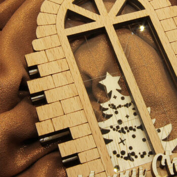 Intra απο ξύλο plywood Χρώμα wenge 3mm-4mm πάχος - Χριστουγεννιάτικη διακόσμηση γαλλικού παραθύρου Δίασταση 37x3 cm INTRAFABR-86007231 - Image 8