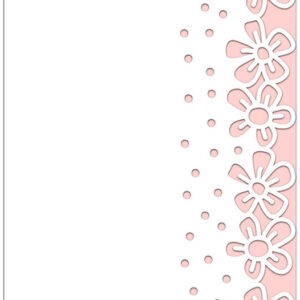 Intra απο ξύλο plywood  Χρώμα wenge 3mm-4mm πάχος - Κάρτα με φρέσκια φλοράλ δαντέλα Cut Δίασταση 7x5 cm INTRAFABR-97385830