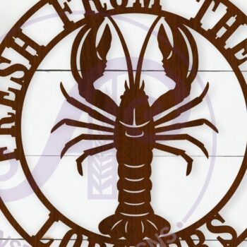 Intra απο ξύλο plywood Χρώμα wenge 3mm-4mm πάχος - Fresh from the Sea Lobster Wall Art Sign Δίασταση 40x50 cm INTRAFABR-79775285 - Image 1