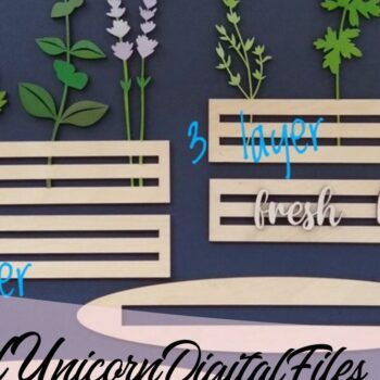 Intra απο ξύλο plywood  Χρώμα wenge 3mm-4mm πάχος - κοπής με λέιζερ Fresh Herbs Δίασταση 24x31 cm INTRAFABR-79775568 - Image 2