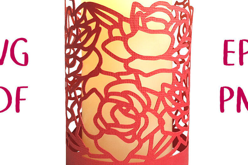 Intra απο ξύλο plywood  Χρώμα wenge 3mm-4mm πάχος - Φανάρι με χαρτί κοπής Fresh Roses Cut Δίασταση 5x11 cm INTRAFABR-85133778