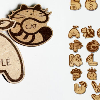 Intra απο ξύλο plywood  Χρώμα wenge 3mm-4mm πάχος - Διακόσμηση δέσμης μαγνητών ψυγείου Δίασταση 2x2 cm INTRAFABR-85133760 - Image 1