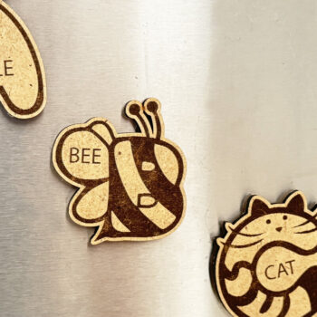 Intra απο ξύλο plywood  Χρώμα wenge 3mm-4mm πάχος - Διακόσμηση δέσμης μαγνητών ψυγείου Δίασταση 2x2 cm INTRAFABR-85133760 - Image 5