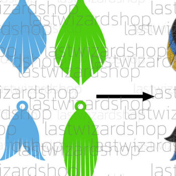 Intra απο ξύλο plywood  Χρώμα wenge 3mm-4mm πάχος - Σκουλαρίκια Desert Stacked Fringe Δίασταση 3x3 cm INTRAFABR-32853779 - Image 2