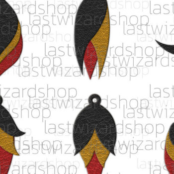 Intra απο ξύλο plywood  Χρώμα wenge 3mm-4mm πάχος - Σκουλαρίκια Desert Stacked Fringe Δίασταση 3x3 cm INTRAFABR-106346499 - Image 1