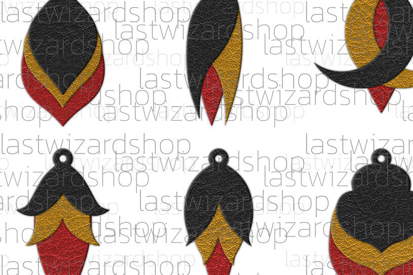 Intra απο ξύλο plywood  Χρώμα wenge 3mm-4mm πάχος - Σκουλαρίκια Desert Stacked Fringe Δίασταση 3x3 cm INTRAFABR-106346499