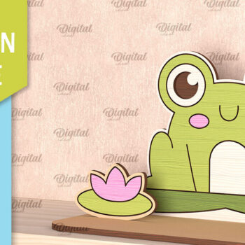 Intra απο ξύλο plywood  Χρώμα wenge 3mm-4mm πάχος - Frog . Παιδική Ξύλινη Σκηνή Δίασταση 30x20 cm INTRAFABR-121509562 - Image 1