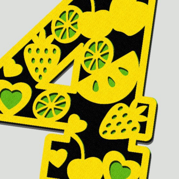 Intra απο ξύλο plywood  Χρώμα wenge 3mm-4mm πάχος - Fruit 3D Δίασταση 20x20 cm INTRAFABR-121509767 - Image 1