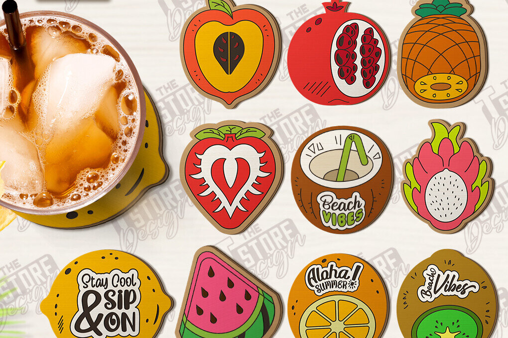 Intra απο ξύλο plywood  Χρώμα wenge 3mm-4mm πάχος - Πακέτο κοπής λέιζερ σουβέρ φρούτων | CNC Δίασταση 30x20 cm INTRAFABR-120844346