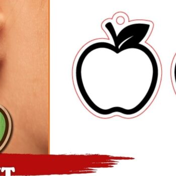 Intra απο ξύλο plywood  Χρώμα wenge 3mm-4mm πάχος - Πακέτο με σκουλαρίκια φρούτων | Δίασταση 3x3 cm INTRAFABR-11758724 - Image 8