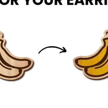 Intra απο ξύλο plywood  Χρώμα wenge 3mm-4mm πάχος - Πακέτο με σκουλαρίκια φρούτων | Δίασταση 3x3 cm INTRAFABR-11758724 - Image 17