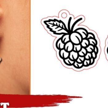 Intra απο ξύλο plywood  Χρώμα wenge 3mm-4mm πάχος - Πακέτο με σκουλαρίκια φρούτων | Δίασταση 3x3 cm INTRAFABR-11758724 - Image 20