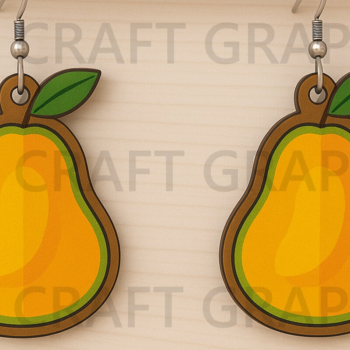 Intra απο ξύλο plywood Χρώμα wenge 3mm-4mm πάχος - Σκουλαρίκια φρούτων Πακέτο Δίασταση 3x3 cm INTRAFABR-116332425 - Image 1