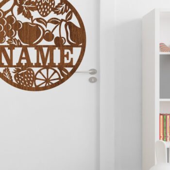 Intra απο ξύλο plywood  Χρώμα wenge 3mm-4mm πάχος - Πινακίδα ονόματος φρούτων, , πινακίδα κουζίνας Δίασταση 30x20 cm INTRAFABR-100488930 - Image 2