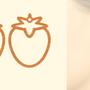 Intra απο ξύλο plywood  Χρώμα wenge 3mm-4mm πάχος - Σκουλαρίκια από ξύλο φρούτων με λέιζερ Δίασταση 3x3 cm INTRAFABR-36736016