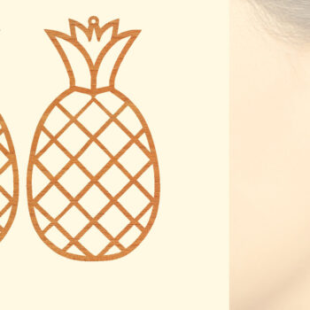 Intra απο ξύλο plywood Χρώμα wenge 3mm-4mm πάχος - Φρούτα Ξύλινα Σκουλαρίκια Δίασταση 3x3 cm INTRAFABR-97030510 - Image 1